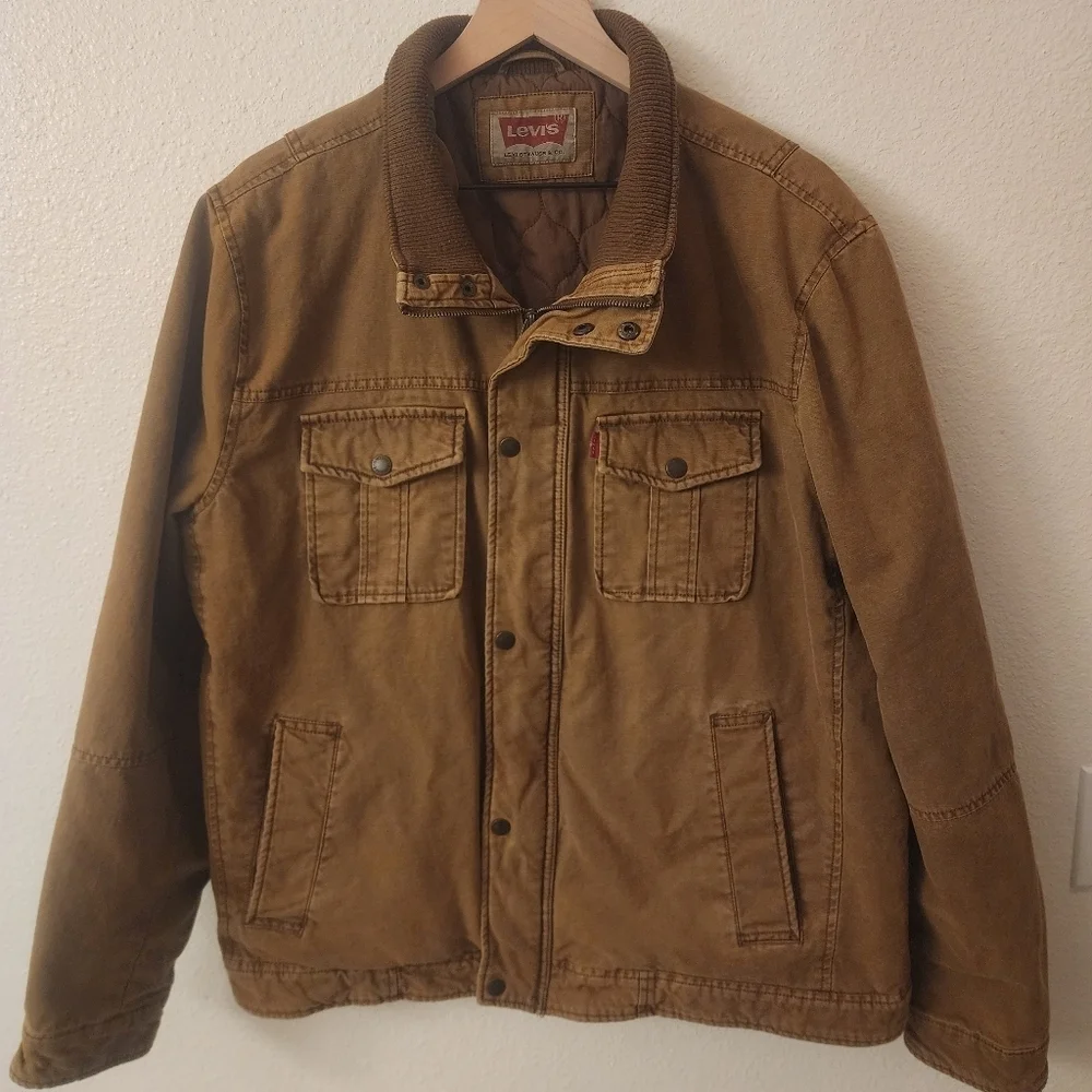 Levi's Cargo Style Trucker Work Jacket Mens XL